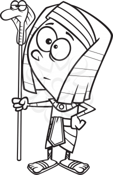Royalty Free Clipart Image of a Young Pharaoh