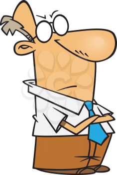 Royalty Free Clipart Image of a Man Folding His Arms
