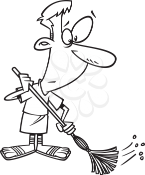 Royalty Free Clipart Image of a Roman Slave