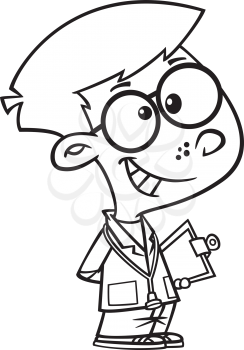 Royalty Free Clipart Image of a Kid Doctor