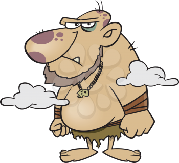 Royalty Free Clipart Image of a Grumpy Giant