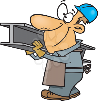 Royalty Free Clipart Image of a Steelworker 