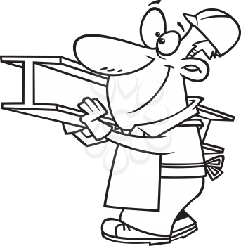 Royalty Free Clipart Image of a Steelworker