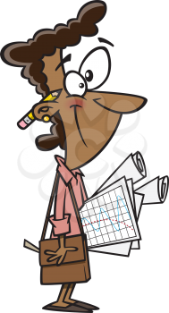 Royalty Free Clipart Image of a Statistician 