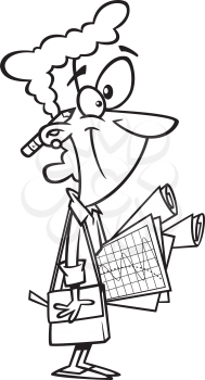 Royalty Free Clipart Image of a Statistician