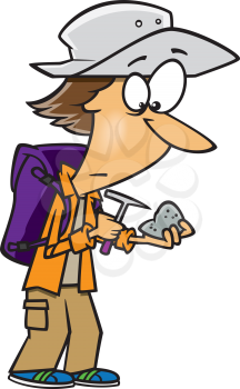 Royalty Free Clipart Image of a Geologist 