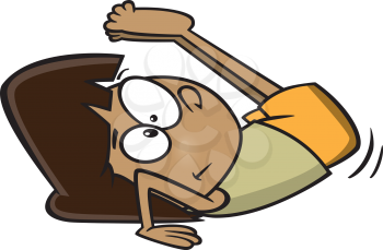 Royalty Free Clipart Image of a Child Doing a Backroll