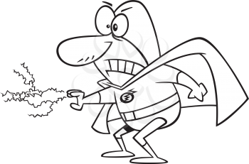 Royalty Free Clipart Image of a Villain / Super Hero