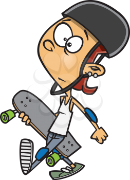 Royalty Free Clipart Image of a Skate Boarder