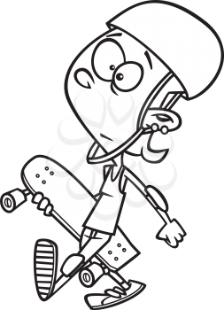Royalty Free Clipart Image of a Skate Boarder
