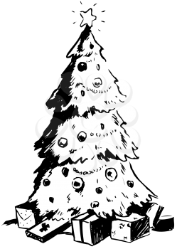 Royalty Free Clipart Image of Christmas Tree