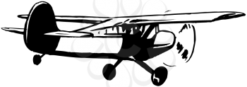 Royalty Free Clipart Image of a Plane