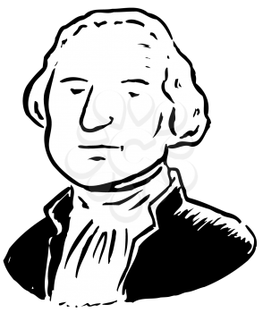 Royalty Free Clipart Image of George Washington