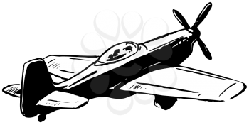 Royalty Free Clipart Image of Mustang Plane