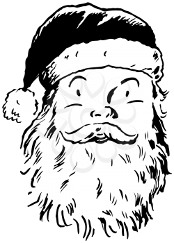 Royalty Free Clipart Image of Santa's Face
