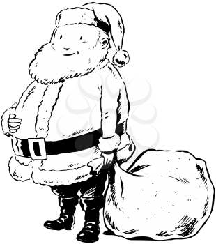 Royalty Free Clipart Image of Santa Claus
