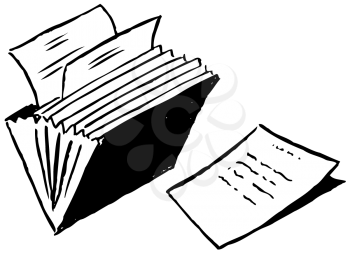 Royalty Free Clipart Image of an Accordian Folder