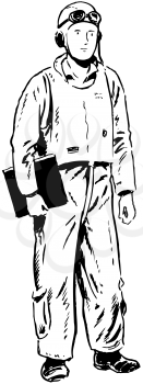 Royalty Free Clipart Image of an Airman