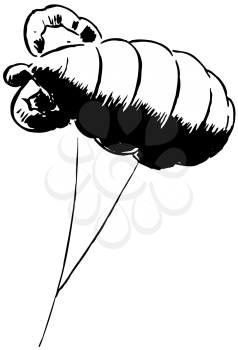 Royalty Free Clipart Image of a Blimp Balloon