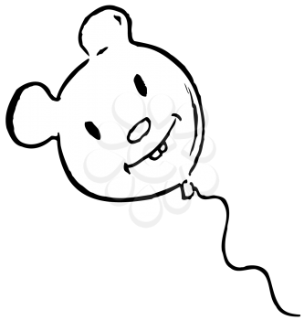 Royalty Free Clipart Image of a Bear Balloon