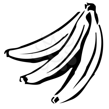 Royalty Free Clipart Image of a Bunch of Bananas