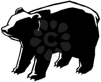 Royalty Free Clipart Image of a Bear