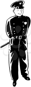 Royalty Free Clipart Image of a Beat Cop