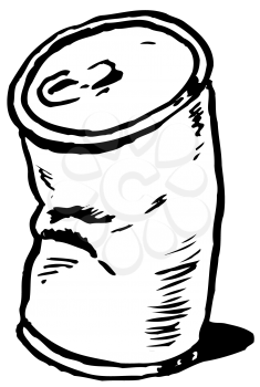 Royalty Free Clipart Image of a Beer Can