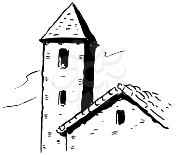 Royalty Free Clipart Image of a Belfry