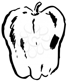 Royalty Free Clipart Image of a Bell Pepper