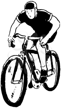 Royalty Free Clipart Image of a Cycler
