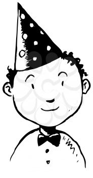 Royalty Free Clipart Image of a Birthday Boy