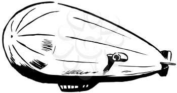 Royalty Free Clipart Image of a Blimp