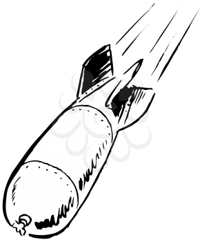 Royalty Free Clipart Image of a Bomb