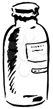 Royalty Free Clipart Image of a Bottle