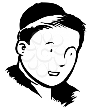 Royalty Free Clipart Image of a Jewish Boy