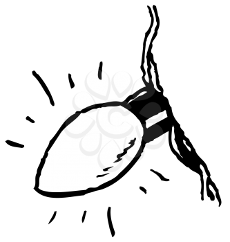 Royalty Free Clipart Image of a Christmas Blub