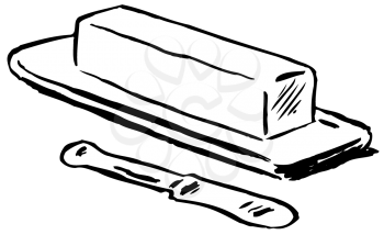Royalty Free Clipart Image of Butter