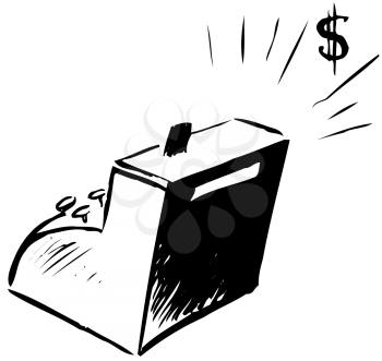 Royalty Free Clipart Image of a Cash Register