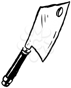 Royalty Free Clipart Image of a Cleaver