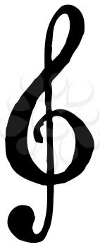 Royalty Free Clipart Image of a Treble Clef