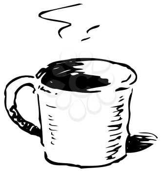 Royalty Free Clipart Image of a Coffee Cup