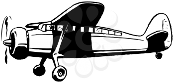 Royalty Free Clipart Image of a Plane