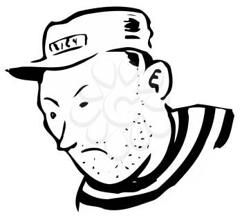 Royalty Free Clipart Image of a Convict