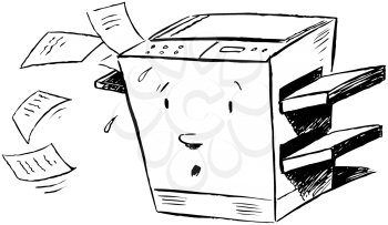 Royalty Free Clipart Image of a Photocopier