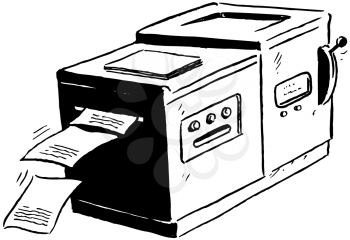 Royalty Free Clipart Image of a Copy Machine