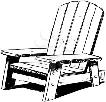 Royalty Free Clipart Image of a Deck Chair