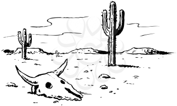 Royalty Free Clipart Image of a Desert