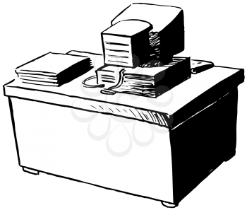 Royalty Free Clipart Image of a Desk