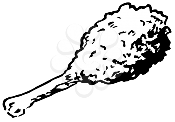 Royalty Free Clipart Image of a Drumstick